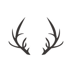 Deer horn illustration logo vector