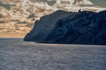 Crimea January 4, 2020 Quiet Bay. Located in the Crimea Between the village of Resort and Sunny Valley.