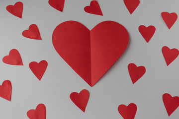 background of red and white hearts. Valentine's Day, Valentine's Day. Wedding