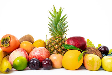 tropical fruit isolated on a white background