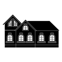 Private cottage. Black icon