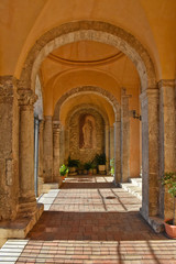 Fototapeta na wymiar Veroli, Italy, 01/03/2020. Entrance porch in the cathedral