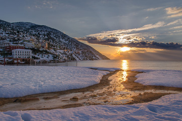 Frozen morning, Edipsos, Evia Island
