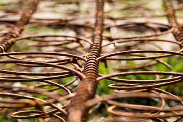 an old rusty bed