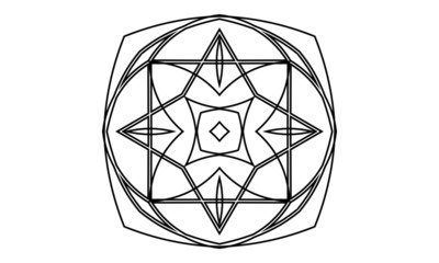 Fototapeta premium Vector black simple isolated ornament