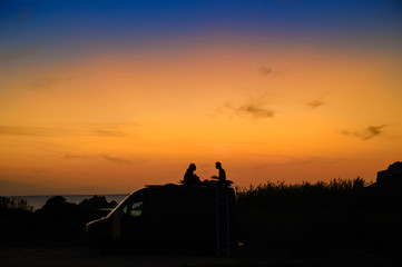 Fototapeta na wymiar romantischer Sonnenuntergang