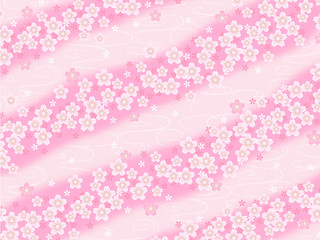 和風　桜模様の背景