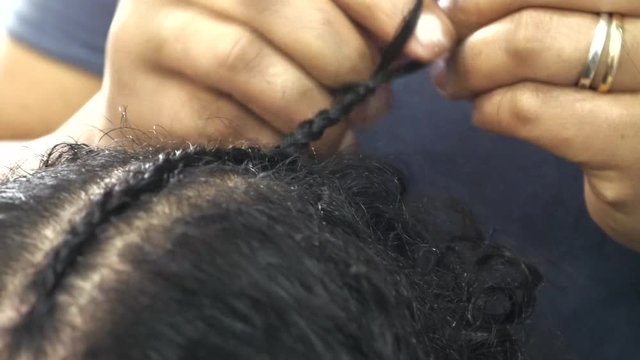 doing Ethiopian wavy hairstyle for a man another take