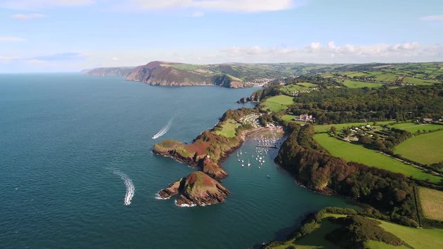 United Kingdom, Devon, North Devon coast, coastal scenery at Watermouth Bay near Ilfracombe