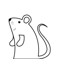 cute rodent rat isolated icon vector illustration design