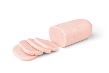 Chicken ham isolated on white background.