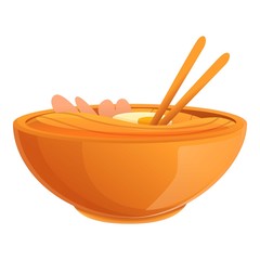 Samurai ramen icon. Cartoon of samurai ramen vector icon for web design isolated on white background