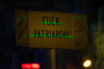 MADRID, SPAIN - MARCH 8, 2019: Massive feminist protest on 8M in favour of women's rights and...