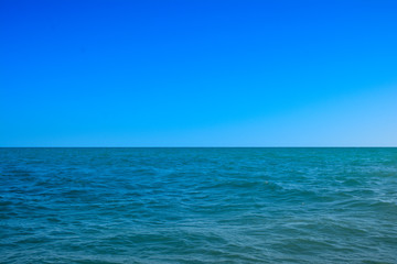 Fototapeta na wymiar view of the blue sea
