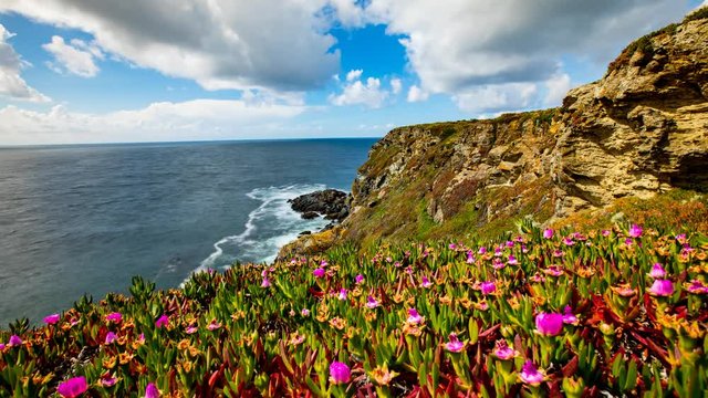 Timelapse &agrave; Belle &Icirc;le au printemps, France