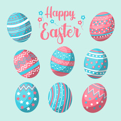 Vector illustration - easter eggs set.