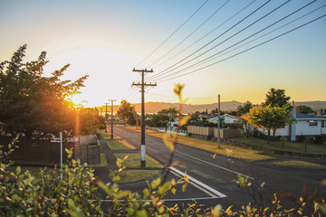 Idyllic sunset scenery in Taupo, North Island, New Zealand
