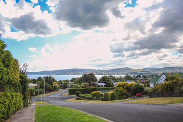 Fototapeta premium Idyllic sunset scenery in Taupo, North Island, New Zealand
