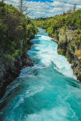 Huka Falls in Taupo, North Island, New Zealand