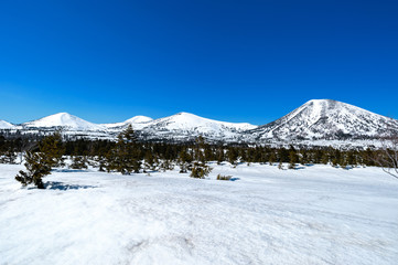 Fototapeta premium 【青森県八甲田山中】春の八甲田連峰雪景色