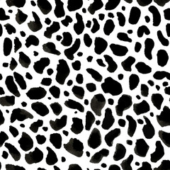 Seamless leopard pattern. Black and white leopard background. Design wallpaper, fabrics, postal packaging.