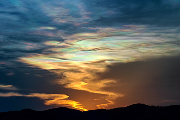 Rainbow cloud hat In the sky  Thailand