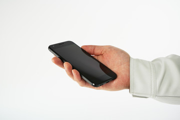 スマートフォンと作業着