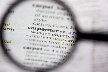 Word or phrase Carpenter in a dictionary.