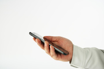 スマートフォンと作業着