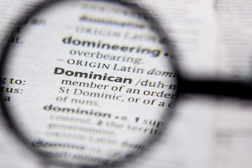 Word or phrase Dominican in a dictionary.