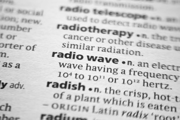 Word or phrase Radio wave in a dictionary.