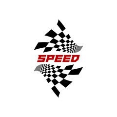 Race flag logo icon, Racing logo concept, modern simple design illustration vector template, Creative design