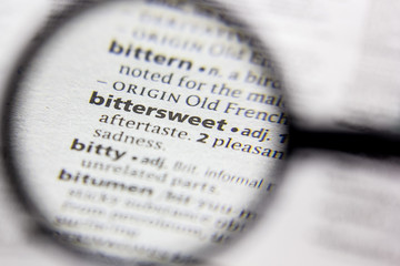 Word or phrase Bittersweet in a dictionary.