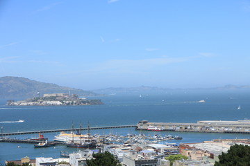 Beautiful Summer Scenery in San Francisco and its Harbor
