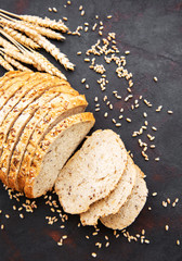 Bread with wheat ears
