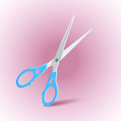 single scissor isolated design, scissor vector illustration.
