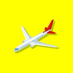 plane illustration vector solid grey