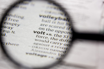 Word or phrase Volt in a dictionary.