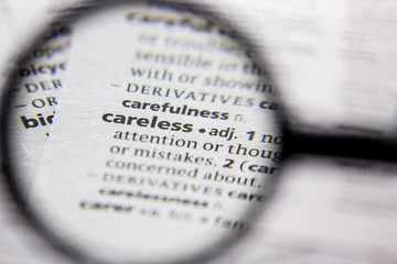 Word or phrase Careless in a dictionary.