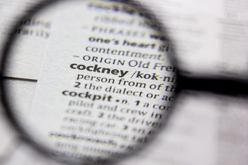 Word or phrase Cockney in a dictionary.