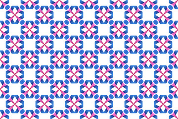 Seamless geometric pattern design illustration. Background texture. Used gradient in blue, pink, violet colors on white background.