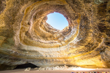 Benagil Sea Cave on Praia de Benagil, Portugal