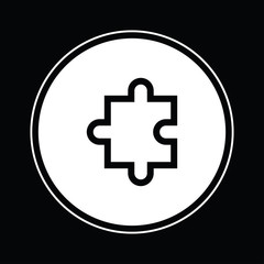 Puzzle outline icon illustration isolated vector sign symbol