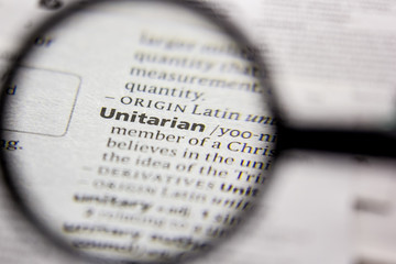 Word or phrase Unitarian in a dictionary.