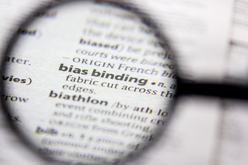 Word or phrase Bias Binding in a dictionary.