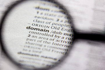 Word or phrase Domain in a dictionary.