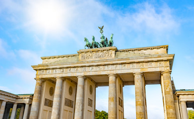 Obraz premium Brandenburg Gate in Berlin in the morning. Germany.