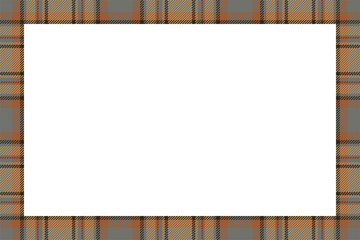 Vintage frame vector. Scottish border pattern retro style. Tartan plaid ornament.