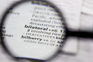 Word or phrase Bilateral in a dictionary.