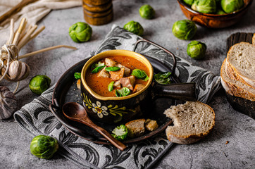 Delicious homemade goulash soup